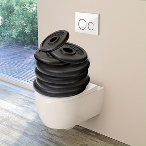 170K views · 108 reactions | Testés jusqu’à 400 kg de charge. Nos WC peuvent supporter n’importe quel type de charge. | Geberit | Facebook