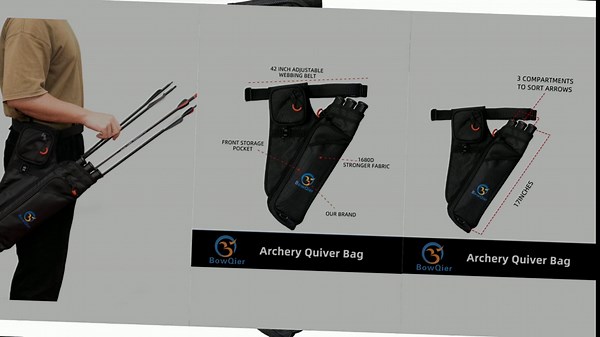 Archery Back Arrow Quiver Holder, Tube Hip Quiver Waist Hanged Carry Bag - Adjustable Nylon Belt for Bow Hunting and Target Practicing for Youth and Adults