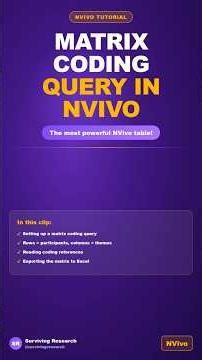 How to Use Matrix Coding Query in NVivo to Visualize Results #shorts