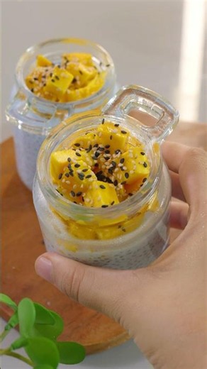 Creamy Mango Chia Pudding with Blue Spirulina | Healthy Recipe