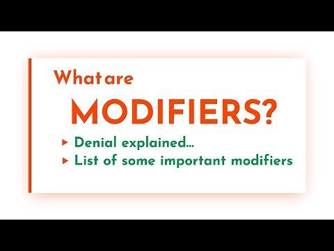 MODIFIERS explained- list of some IMPORTANT modifiers in [MEDICAL BILLING]