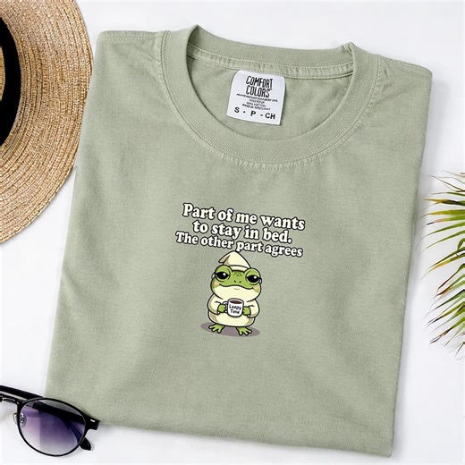 Sleepy Frog Meme Tee, Dank Humor Graphic, Weirdcore Comfort Colors - Etsy