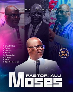🎉 Happy Birthday to Our Father and General in the Lord’s Army 🎉 Today, we joyfully celebrate a great gift to this generation — Pastor Moses Alu, Overseer, The Bride Assembly Church, Lagos. You are truly a General in the Lord’s army, standing firm for the truth of the Gospel and leading God’s people with wisdom, courage, and grace. An anointed evangelist, a passionate missionary, a loving father, a faithful pastor, and a gentle shepherd who genuinely cares for the flock. You are a mentor to man