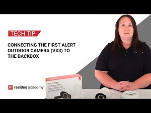 Connecting the First Alert Outdoor Camera (VX3) to the Backbox