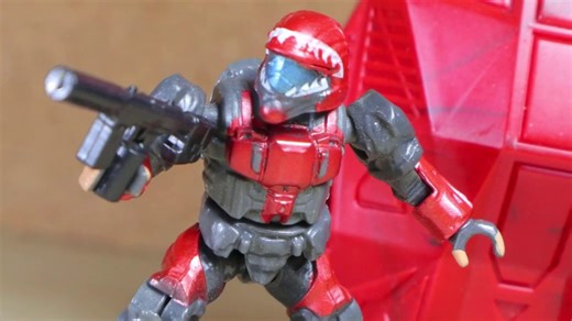 Mega Bloks HALO: RED Metallic Series ODST Drop Pod || DOOM Construx Review