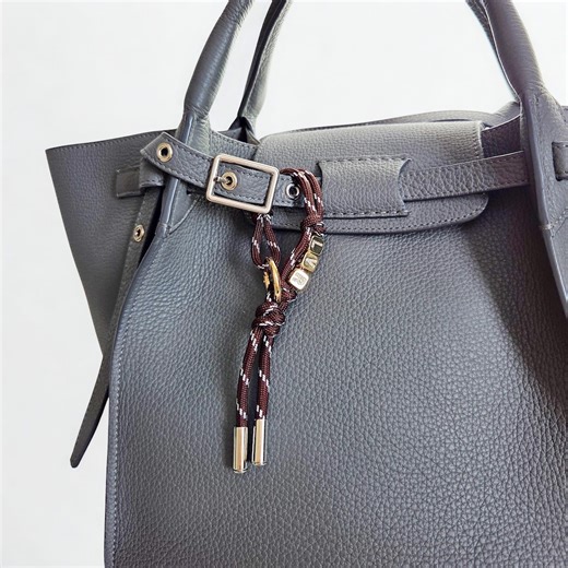 Custom Rope Bag Charm With Gold Letter Cubes | Personalized Initial Name Purse Charm | Handmade Paracord Accessory for Handbags | Gift - Etsy