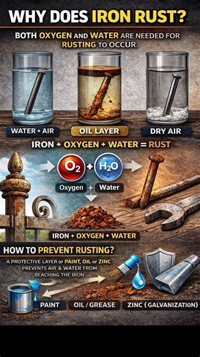 HOW RUSTING IS FORMED??#chemistry #corrosion #education #dailylifechemistry #edusai