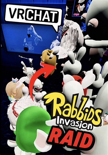 RABBIDS INVADE VRCHAT!!!🐰🔥 #vrchat #vtuber #vrchatcommunity #kirbyisepic_vr #vr