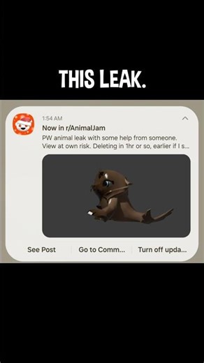 New Animal Jam Animal Leak😭 #animaljam
