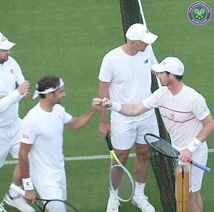 Welcome back, Roger Federer and Andy Murray ☺️ | Wimbledon