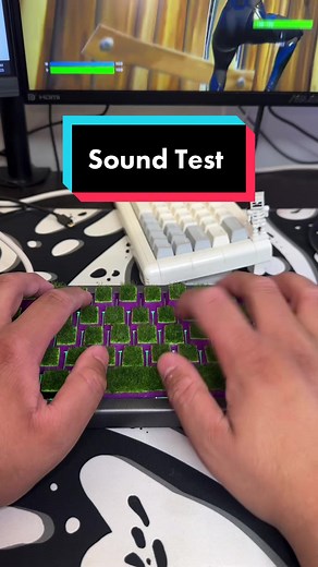 Grass Keyboard Sound Test with Custom Keycaps