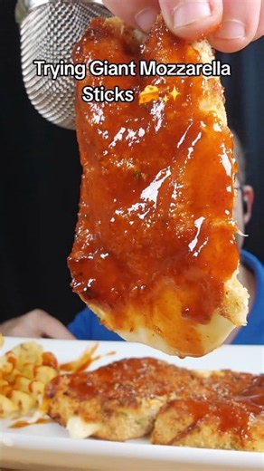 8.5K views · 123 reactions | Mozzarella Sticks Mukbang ASMR 燎殺 I made these myself and they're similar to Chilis. I added gochujang sauce for spice ✨️ have you tried this yet? #ASMR #mukbang #asmreating #eatingsounds #mozzarellasticks #satisfying | SongByrdASMR | Facebook