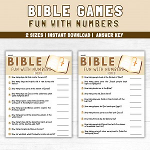 Fun With Numbers Bible Game | Church Activity for Bible Study Groups | Engaging Bible Quiz for Adults, Kids & Teens | Church Group Games - Etsy Australia