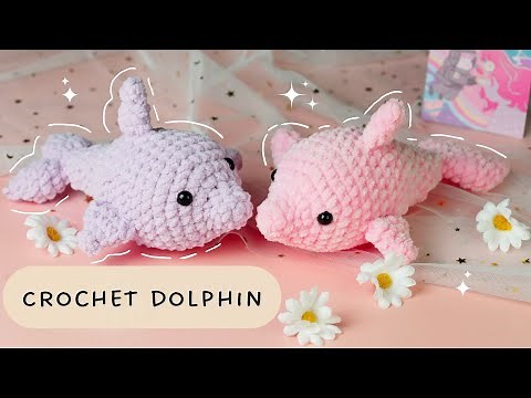 Crochet Dolphin For Beginner 😍😘 - Easy Amigurumi For Beginner - Crochet Dolphin Tutorial