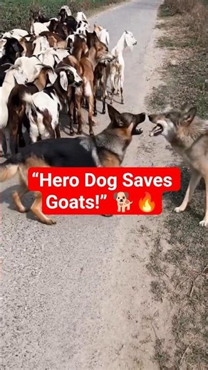 German Shepherd Saves Goats From Wild Wolf | Real Farm Protection