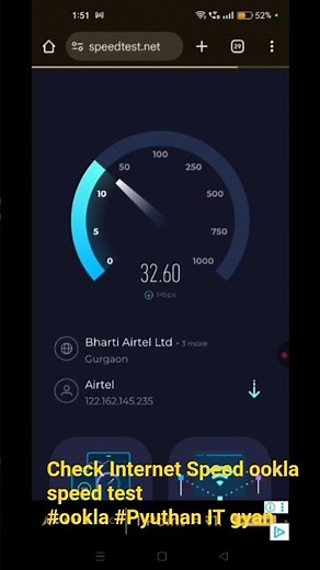 Check Internet Speed ookla speed test #ookla #Pyuthan IT gyan 4.0