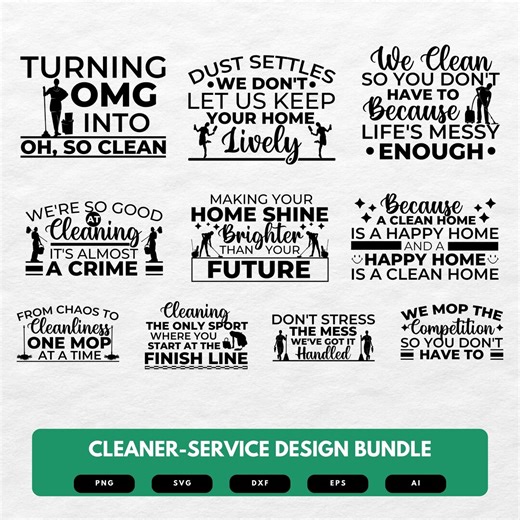 Cleaning Service SVG | Maid Service Designs | Housekeeping SVG Files | Cleaning Crew Quotes | House Cleaner SVG - Etsy
