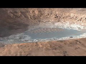 Mars crater flyby