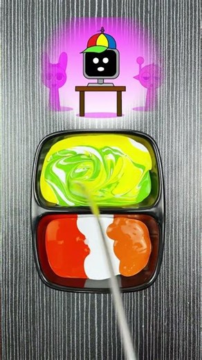 Sprunki colour mixing with Tele, Runner, Simon #satisfying #art #colourmixing #sprunki