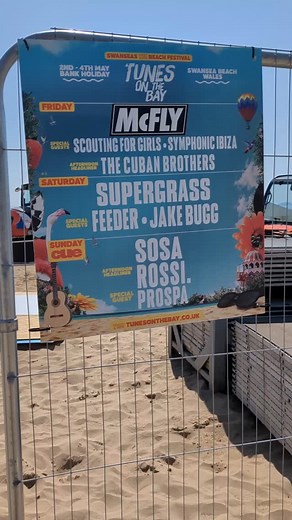 It's all go on Swansea beach, preparations are underway for Tunes on the Bay this weekend! Will you be coming? www.visitswanseabay.com 🔍tunes on the bay | Enjoy Swansea