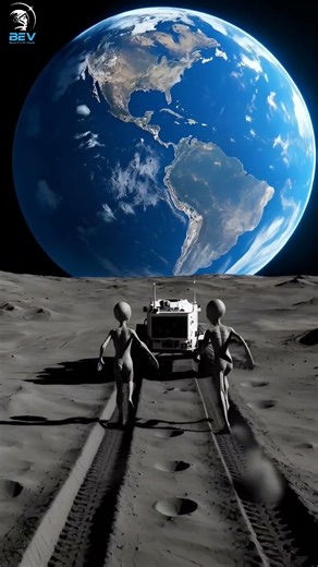 👽🚀 Aliens Chasing a Lunar Rover on the Moon! 🌕🌍 #Shorts #SciFi #AIArt