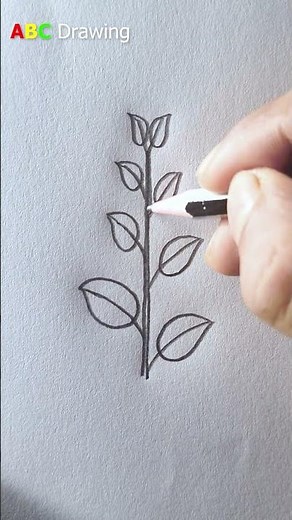 Drawing Of A Small Tree Sapling With A Top #drawing #art #tree