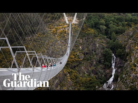 World’s longest pedestrian suspension bridge Arouca 516 opens in Portugal