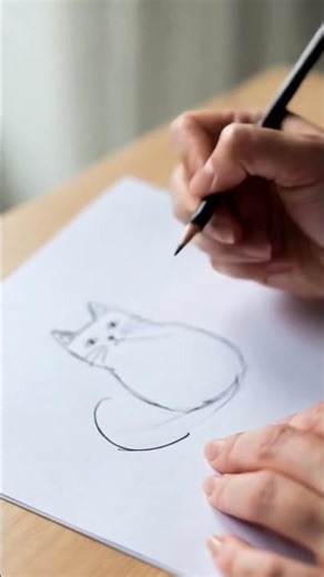 Easy Cat Face Drawing 😺✏️ | Simple Pencil Sketch #Shorts | short feed