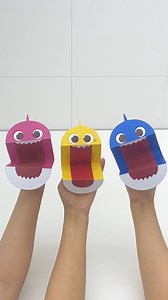 Crafted jaw-some Baby Shark family to make you smile!😊✂️❤️ #babyshark #craft #homemade #parenting #kidsactivities | Baby Shark