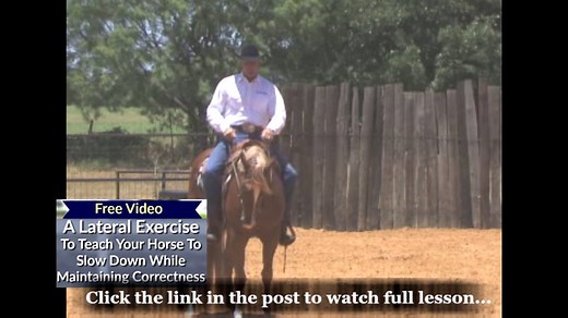 In 13 minutes, you will learn an exercise to teach your horse to maintain his/her stride, gain more body control, & slow down WHILE most importantly, maintaining correct movement. http://horsetrainingchannel.com/free-lateral-exercise Great for green to finished horses. Click this link enter your best name & email address, watch the video- AND put it to use! http://horsetrainingchannel.com/free-lateral-exercise (this trainer is a 25 Time AQHA World Champion & just won the 2016 Green Western Pleas