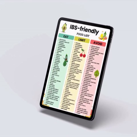 Ibs-friendly Food List PDF, Low FODMAP Diet Chart Printable, Ibs Grocery List for Meal Planning, Instant Digital Download - Etsy