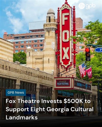 Georgia Public Broadcasting on Instagram: "Fox Gives, the philanthropic arm of the Fox Theatre, has announced $500,000 in grants for eight historic theaters and cultural landmarks across Georgia. The funding will help these treasured community spaces adapt and thrive, preserving the state’s artistic heritage while driving local growth through the arts. The recipient list includes: · Colored Memorial Building Auditorium – Brunswick | Coastal Georgia Area Community Action Authority – $45,000 – Res