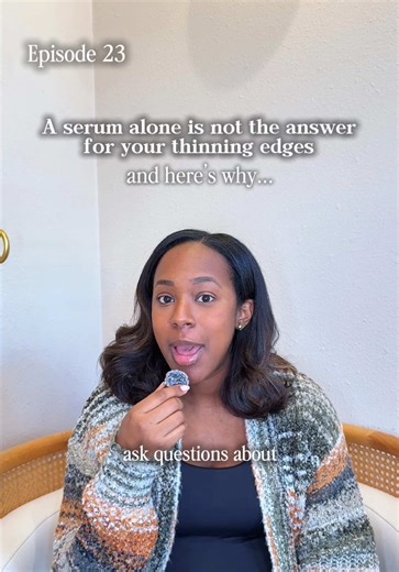 What’s the best product to regrow your edges? I get this question all the time and before you run to buy another product …. we need to backtrack a little and identify the cause! If you’re experiencing thinning edges do this instead⬇️ - Ask yourself if you’ve been doing any tight braids, ponytails etc - Try to stay away from styles with a lot of tension - See a dermatologist to rule out scarring or traction alopecia I hope that helped, drop and other questions you have for me in the comments❤️ #h