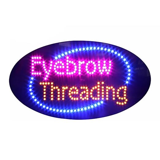 LED Eyelash Threading Sign for Business
