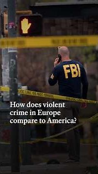 How does violent crime in Europe compare to America?