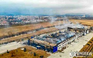 FOTO, VIDEO: Rămășițele fabricii SOLINA, fostă Supremia din Alba Iulia, după incendiul devastator
