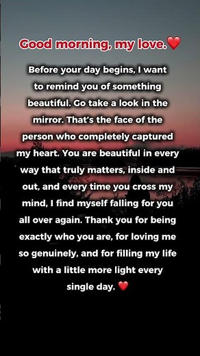 Good Morning, My Love ❤️ A Heartfelt Morning Love Letter to Make Them Smile