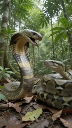 King Cobra vs Python 🐍🔥 | Epic Snake Fight | Snake Battle