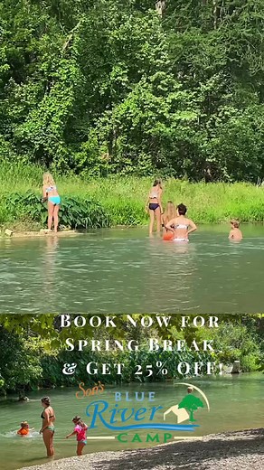 🌟🏕️ Spring Break Special at Son’s Blue River Camp! 🌈Hey families! Are you ready for an unforgettable Spring Break? 🌼 Come experience the ultimate in family fun with our cozy glamping cabins and relaxing cabanas at Son’s Blue River Camp!🎉 Enjoy 25% OFF your stay with promo code SONS25. It’s the perfect opportunity to make those family moments even more special.👉 Book now at BlueRiverCamp.com/book-now or give us a call at 877-577-7667. Don’t wait – your Spring Break adventure awaits!#FamilyF