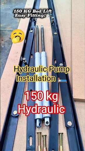 Secret to Soft Closing Hydraulic Bed Installation 🛏️🔥 #shorts #woodworking #diy #hydraulicbed