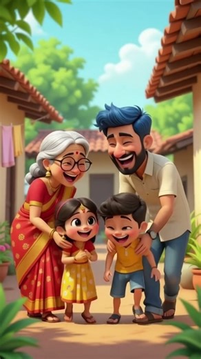 Blue Hair Prank 💙 | Funny Kids Cartoon #KidsCartoon #FunnyPrank #TeamAniFun #Shorts #IndianCartoon