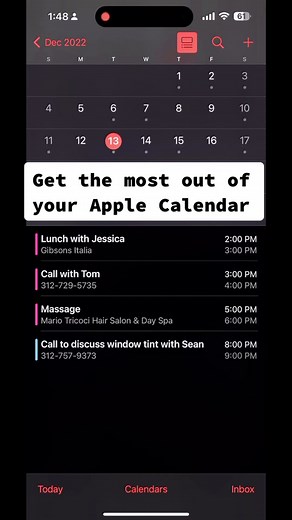 Your Apple Calendar can make your life so much easier if you use all the features it has available. Here are just a few. #applecalendar #iphonecalender #calendar #howtotiktok #howto #tipsandtricks #reminder #scheduling #organization #appointments #tech #techtok