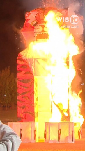 109K views · 1.5K reactions | WATCH: USC's annual Tiger Burn lit up Columbia on Wednesday ahead of next week's Palmetto Bowl! | WIS TV | Facebook