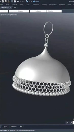 3D Earring Modeling in AutoCAD #bimnblueprints