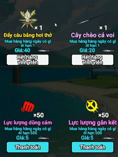 Cách câu cá mập trong game câu cá vạn cân