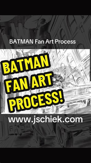 Process pencils and finished inks/tones on a #batman #fanart piece I did for fun in 2024. #art #illustration #comics