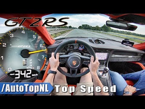 PORSCHE 911 GT2 RS | 342km/!! | AUTOBAHN POV TOP SPEED by AutoTopNL