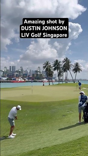 Amazing shot by DUSTIN JOHNSON at LIV Golf