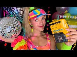 ASMR 1980s Party Makeover Roleplay 🛼🪩🌟 (hair, makeup, outfit)