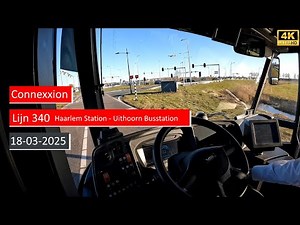 Connexxion lijn 340 Haarlem Station - Uithoorn Busstation | Dutch Bus driver POV 4K